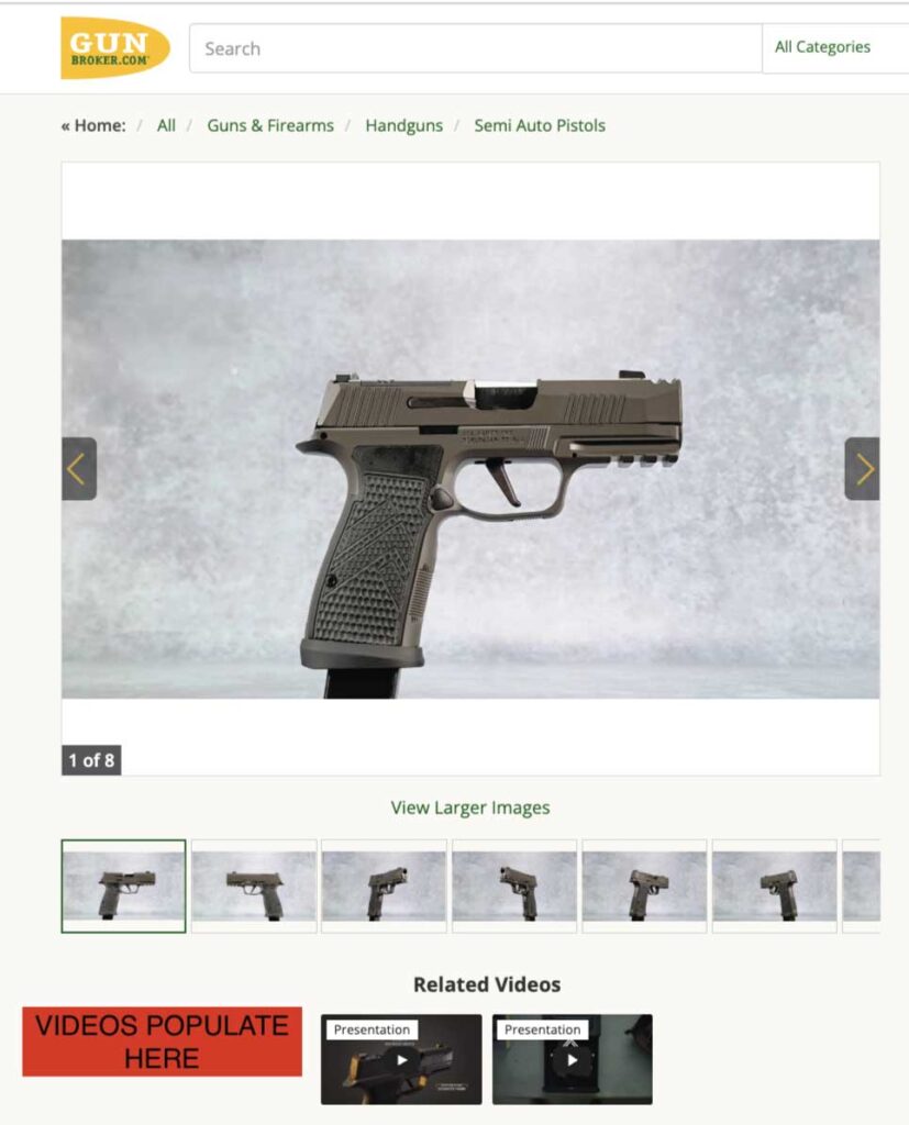 PRODUCT VIDEOS UNDER (MOST) NEW FIREARM LISTINGS: